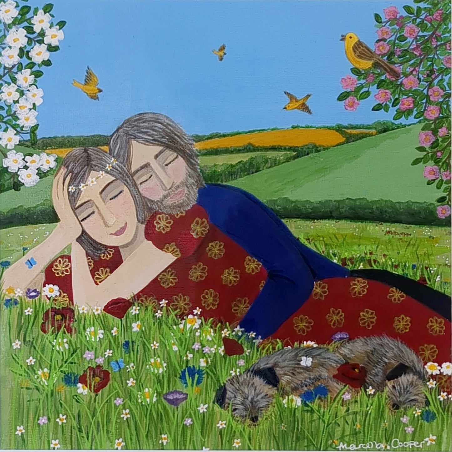 Cooper, Marcella - Daisies and Yellohammers - original