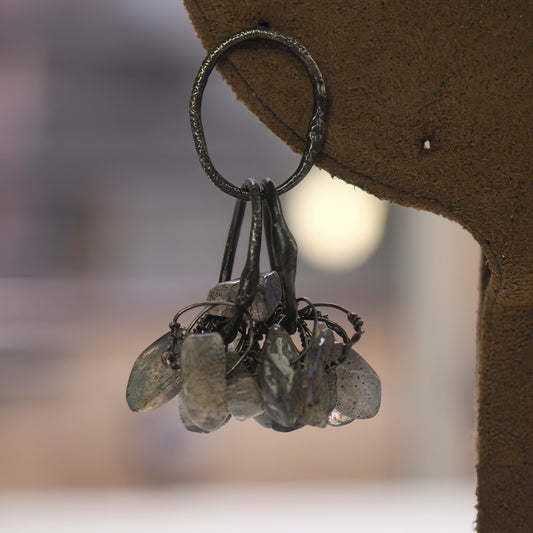 Allsopp, Disa - Oxidised Silver earrings with Labradorite