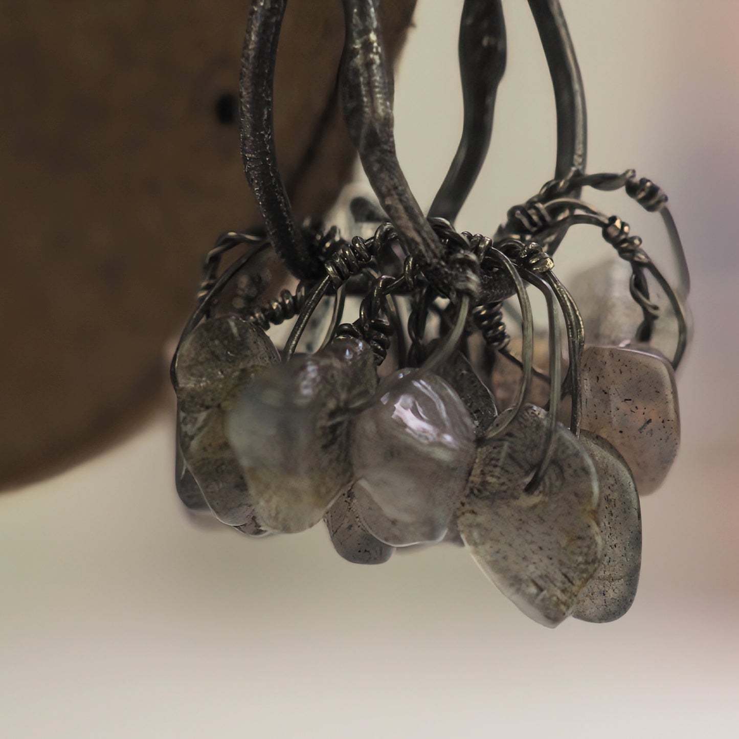 Allsopp, Disa - Oxidised Silver earrings with Labradorite