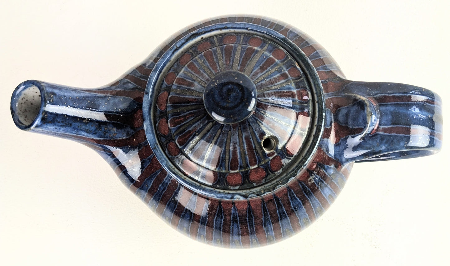 Goldsmith, Robert- Blue and purple striped teapot
