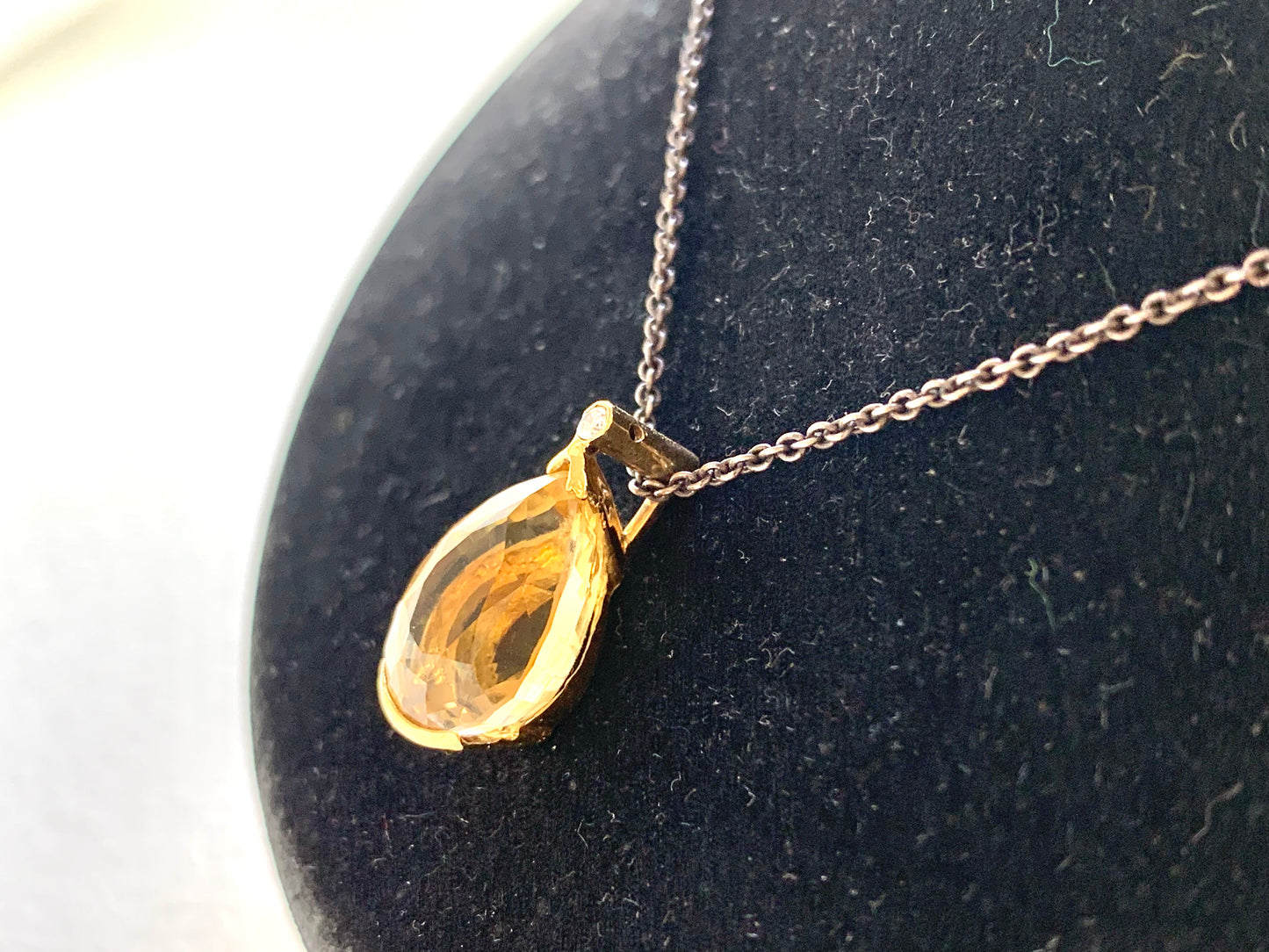 Heaslip, Natasha - Pear Shaped Citrine & Diamond Necklace