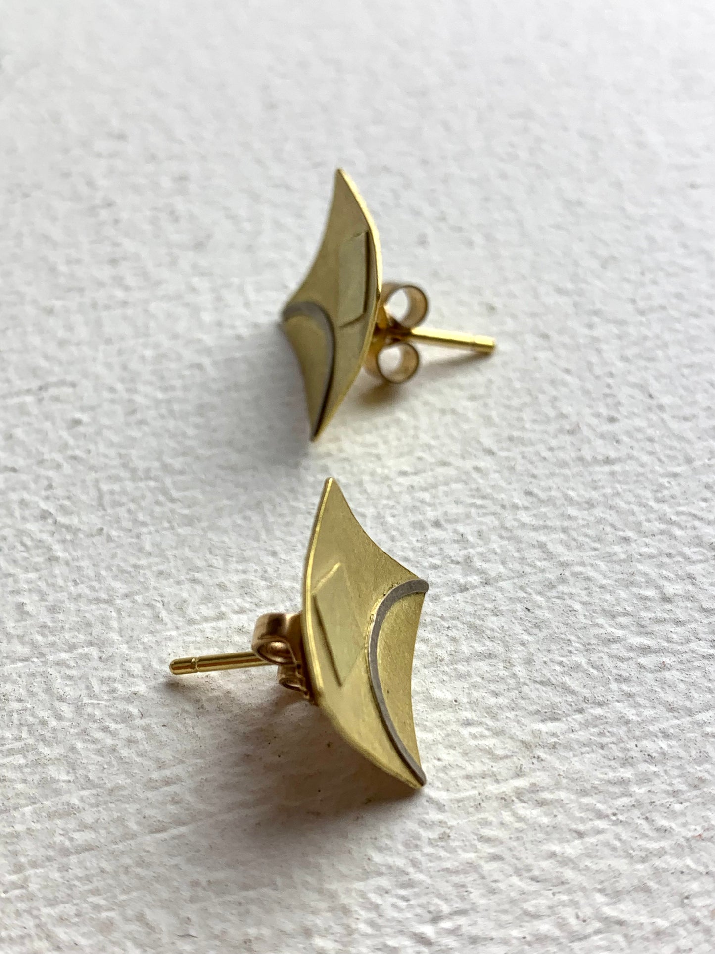 Mannheim, Catherine - Square Gold Stud Earrings