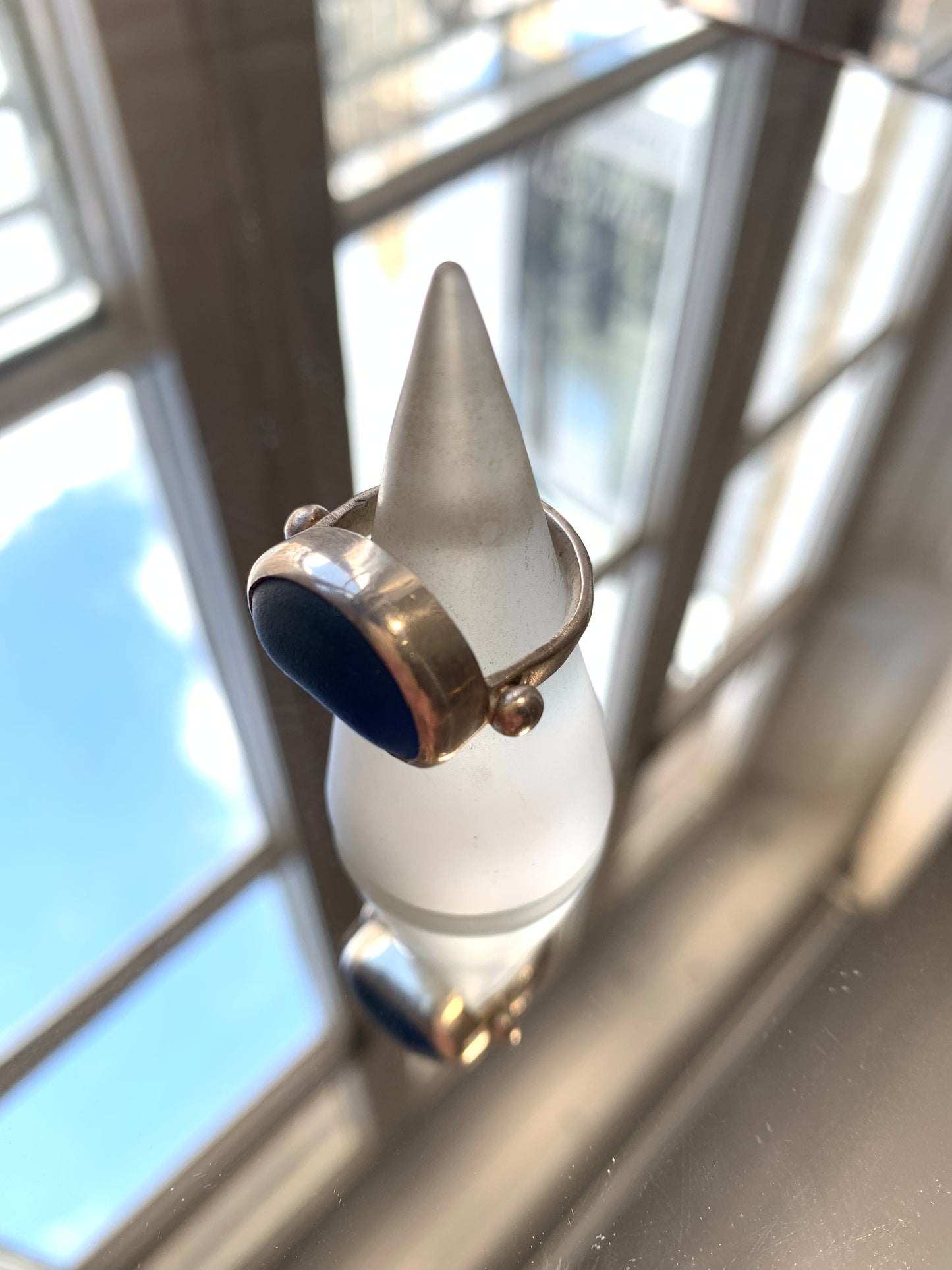 Cowen, Gina – Variegated Blue Sea Glass Ring