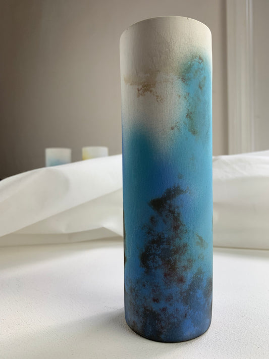 Wolfe Murray, Tessa – Blue/Turquoise Large Cylinder Vase