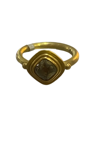 Jean Scott Moncrief ring with cognac rosecut diamond