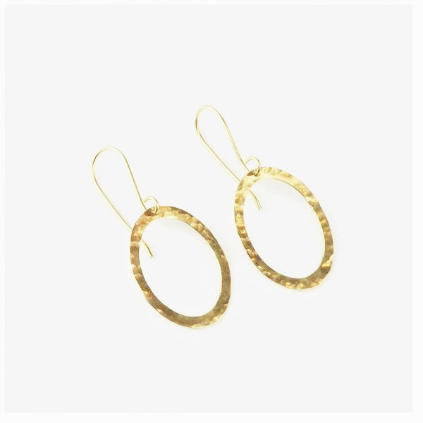 Bruun, Birgitte – Gold Hook Oval Earrings | Birgitte Bruun | Primavera Gallery