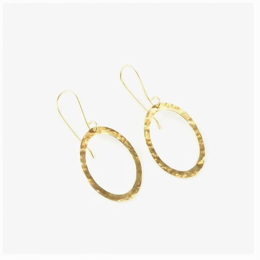 Bruun, Birgitte – Gold Hook Oval Earrings | Birgitte Bruun | Primavera Gallery