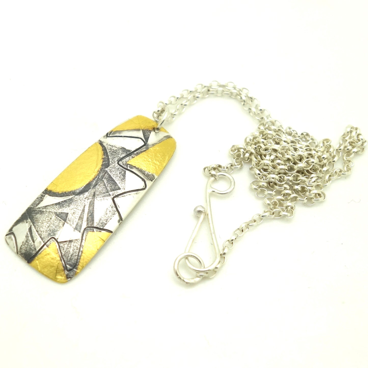 Briggs, Jessica – Gold and Oxidised Silver Pendant