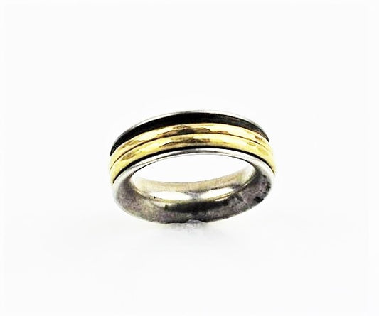 Betts, Malcolm – Silver Ring with Gold Bands | Malcolm Betts | Primavera Gallery