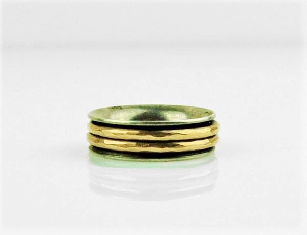 Betts, Malcolm – Silver Ring with Gold Bands | Malcolm Betts | Primavera Gallery