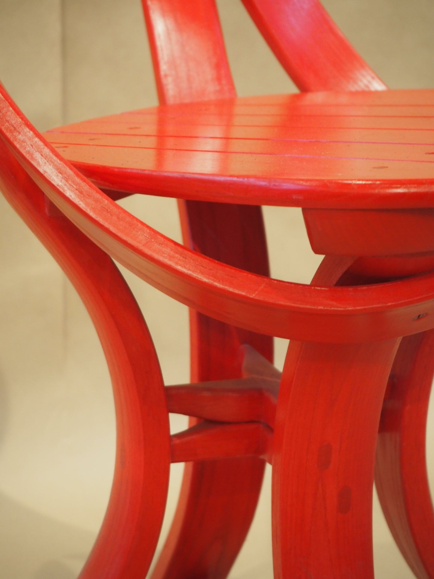 Hussey, Dan – Red Wooden Chair