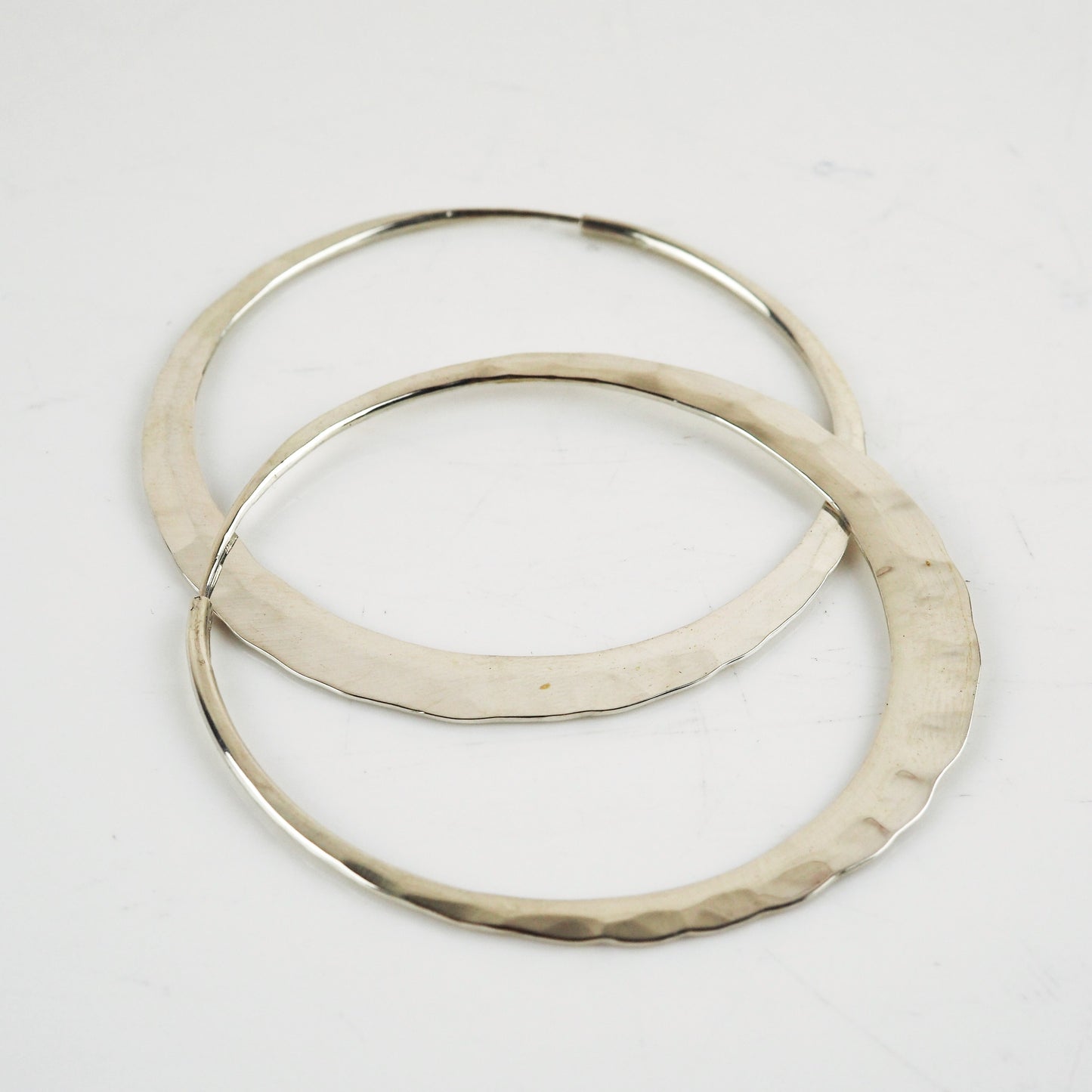Lever, David - Large Silver Hoops | David Lever | Primavera Gallery