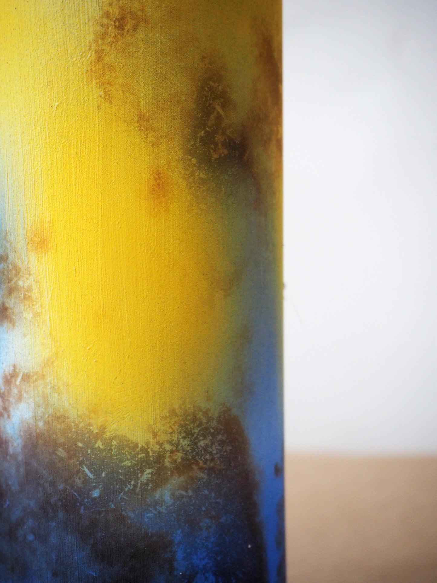 Wolfe Murray, Tessa – Blue/Yellow Earthenware Cylinder