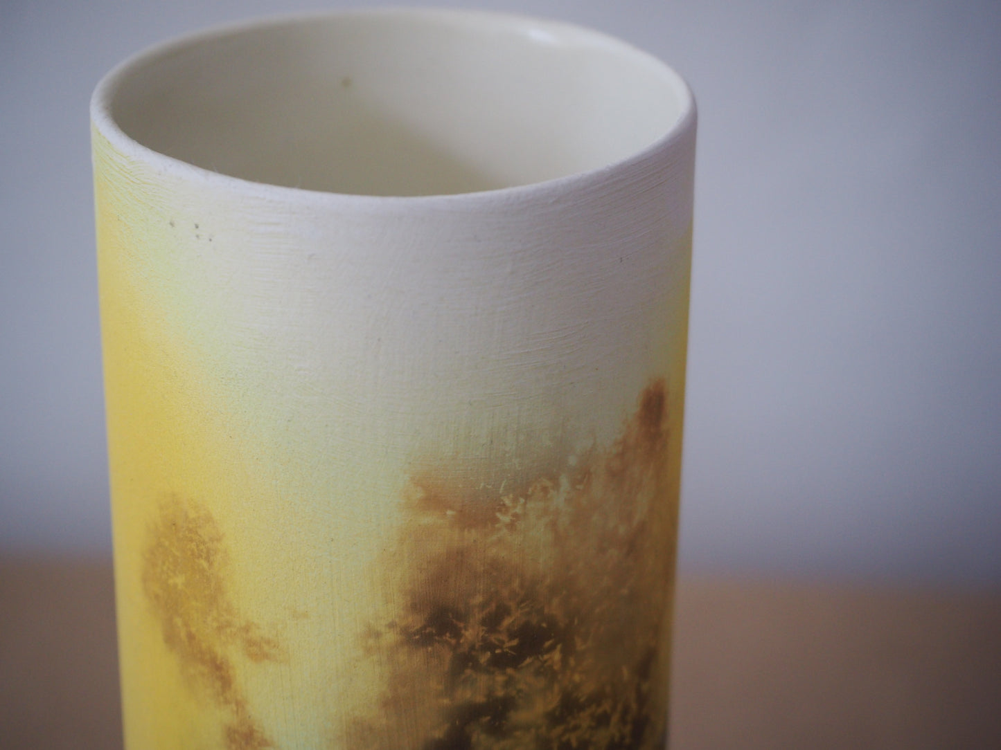 Wolfe Murray, Tessa – Blue/Yellow Earthenware Cylinder