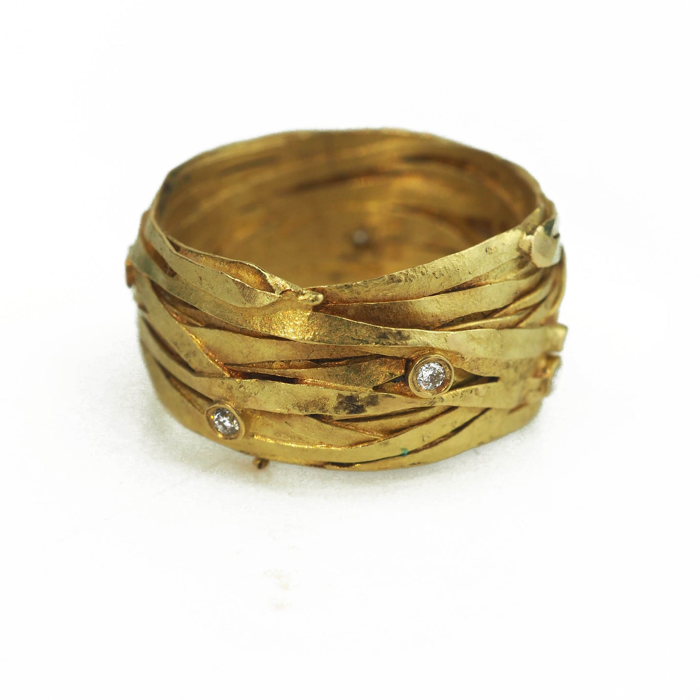 Carlow, Shimara – 18ct Gold Wrap Ring With Diamonds | Shimara Carlow | Primavera Gallery