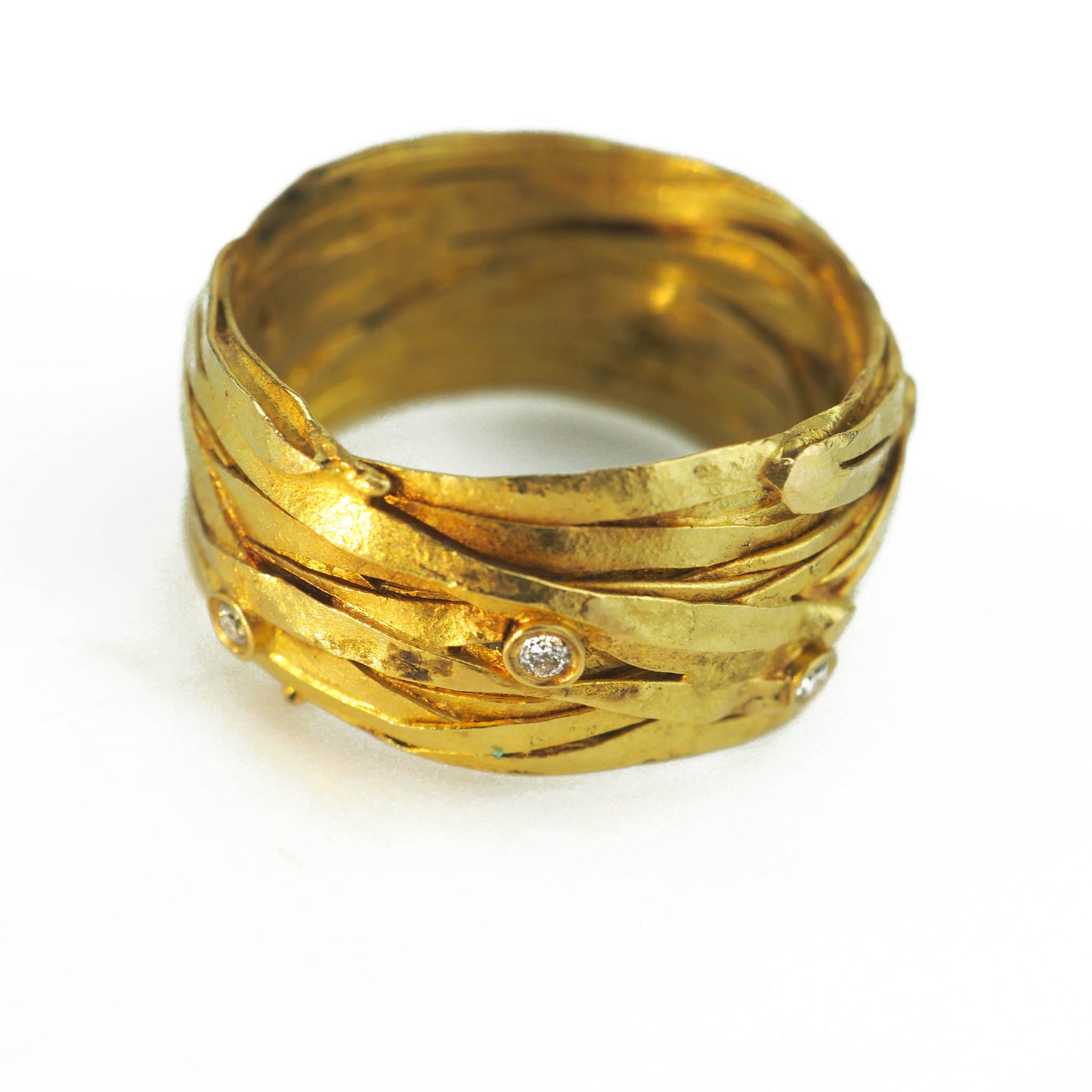 Carlow, Shimara – 18ct Gold Wrap Ring With Diamonds | Shimara Carlow | Primavera Gallery