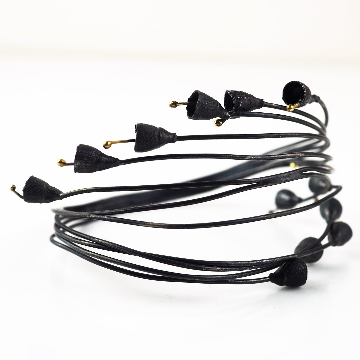 Carlow, Shimara – Oxidised Gum Nut Bangle | Shimara Carlow | Primavera Gallery