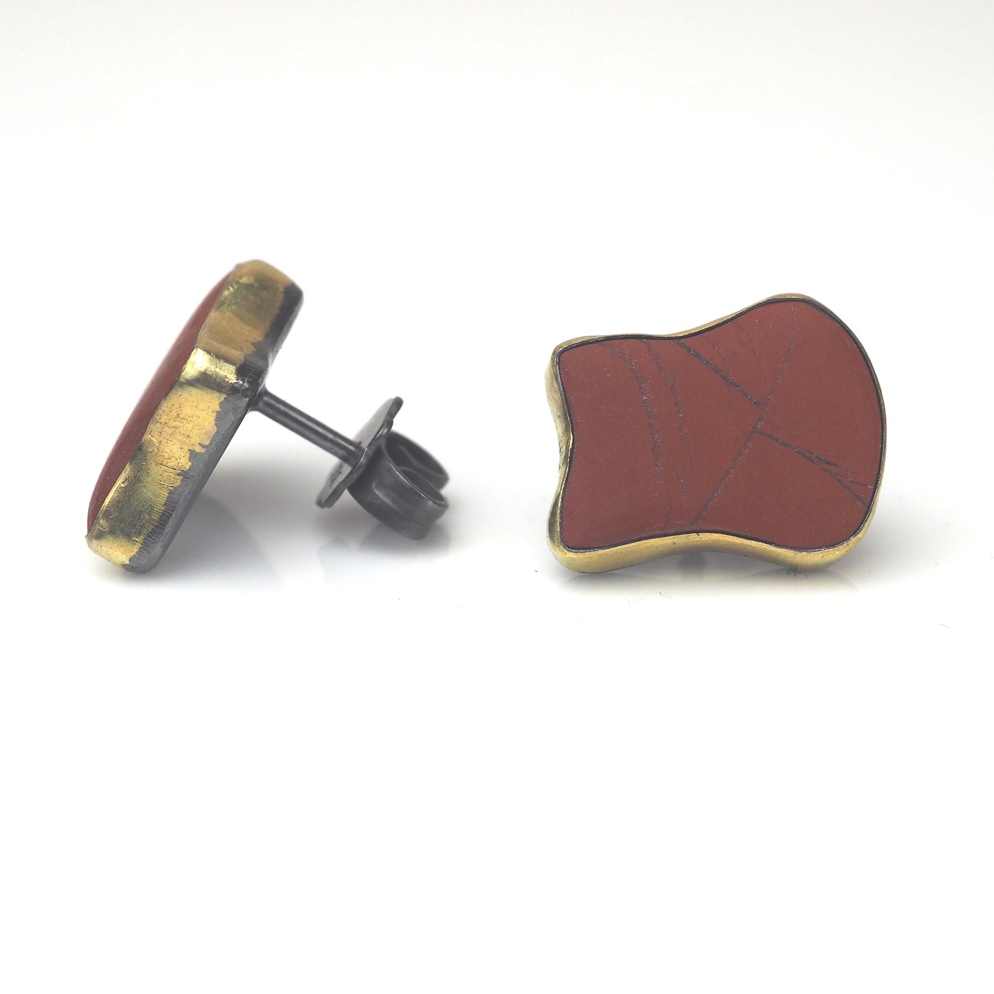 Klosowski, Kai - 22ct Gold Studs With Jasper | Kai Klosowski | Primavera Gallery