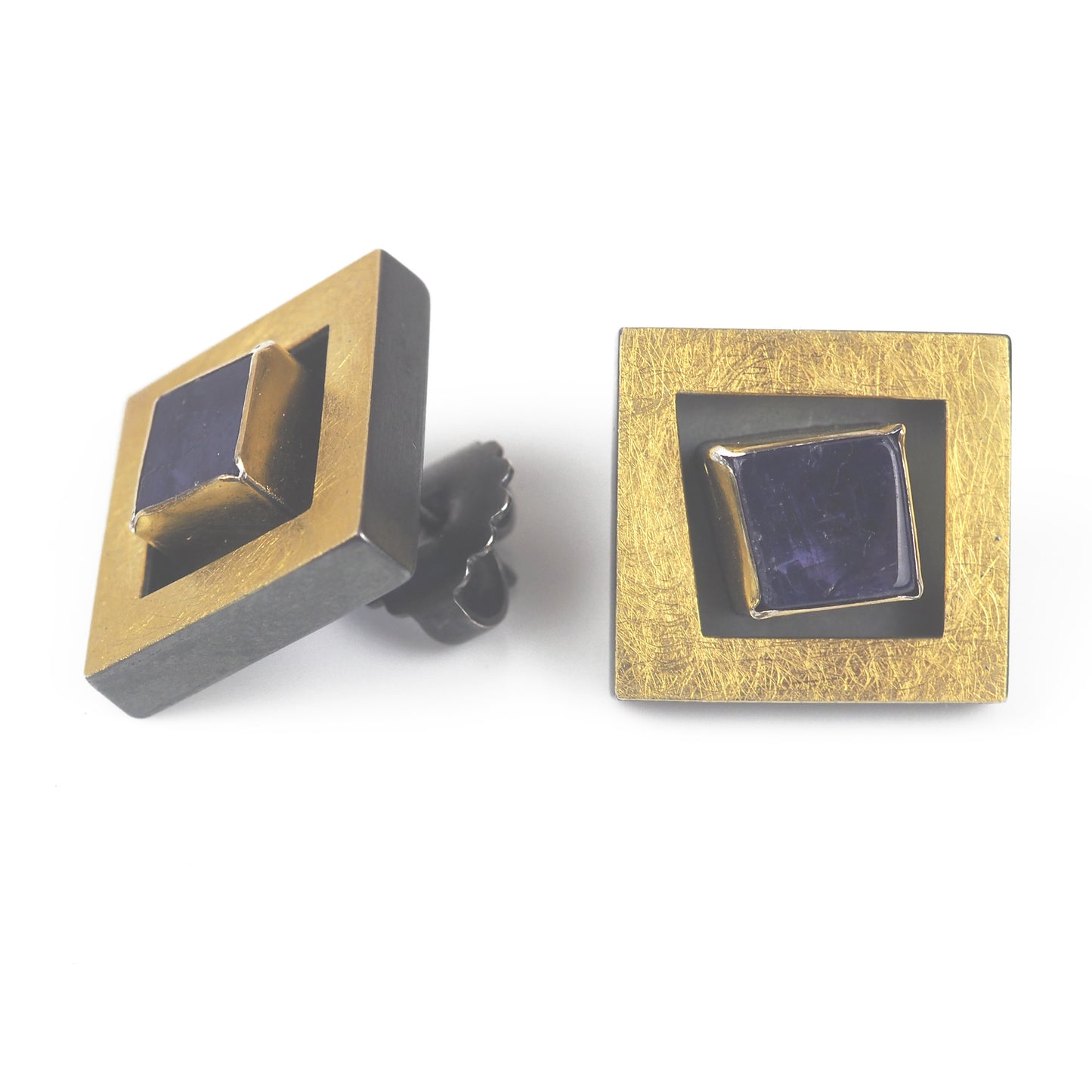 Klosowski, Kai - 22ct Gold Studs With Tanzanite | Kai Klosowski | Primavera Gallery