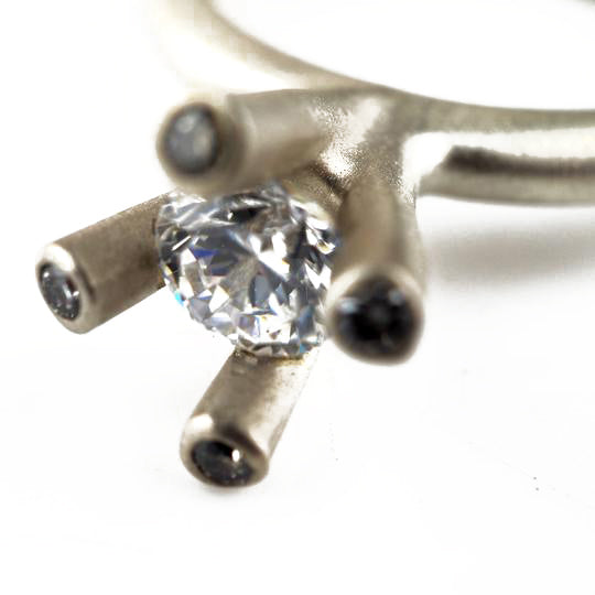 Finch, Paul – Silver Ring with Cubic Zirconia | Paul Finch | Primavera Gallery