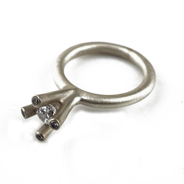 Finch, Paul – Silver Ring with Cubic Zirconia | Paul Finch | Primavera Gallery