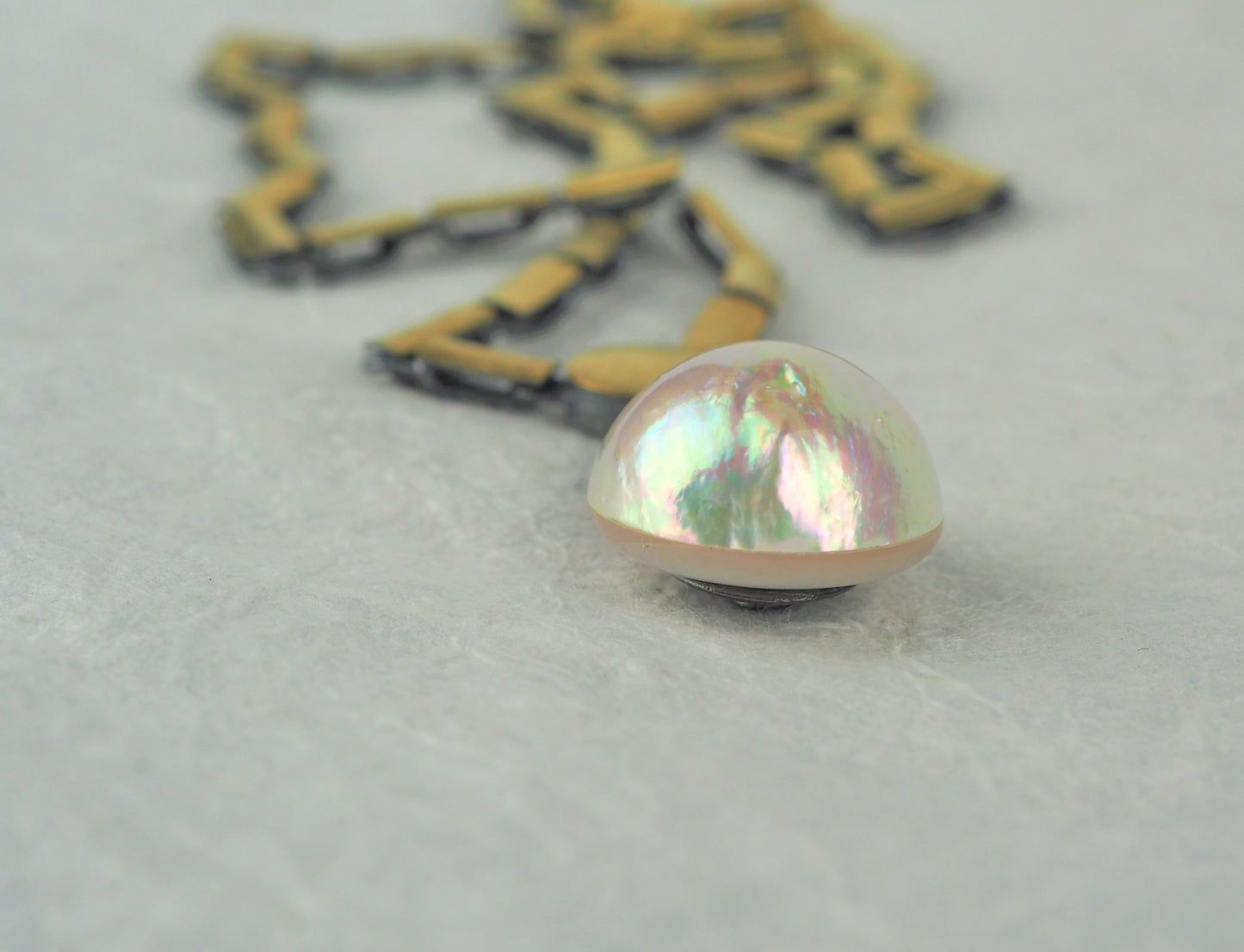 Klosowski, Kai - 22ct Gold, Oxidised Silver and Pearl Necklace