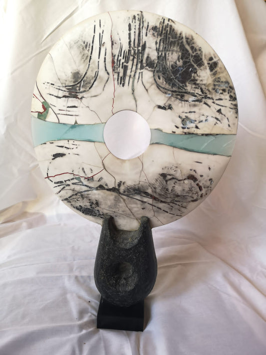 Hayes, Peter - Large Blue and White Disc