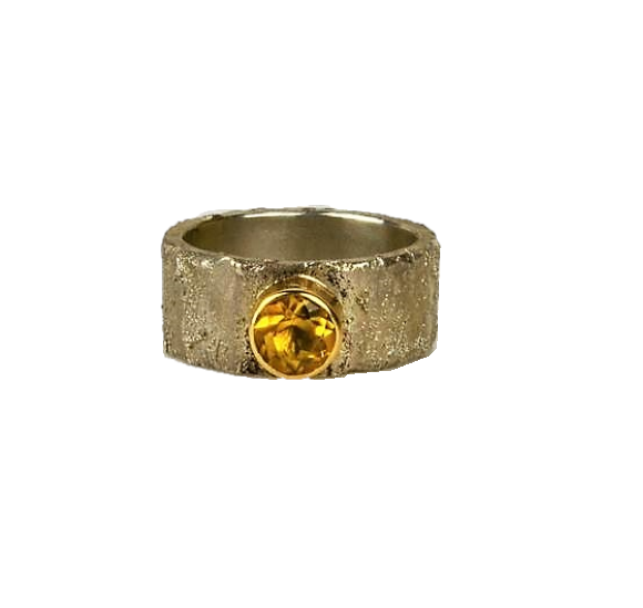 Hanl, Susanna – Silver and Gold Beryl Ring | Susanna Hanl | Primavera Gallery