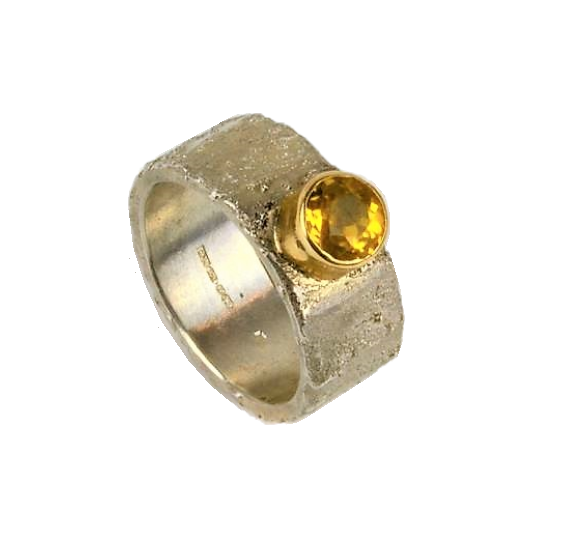 Hanl, Susanna – Silver and Gold Beryl Ring | Susanna Hanl | Primavera Gallery