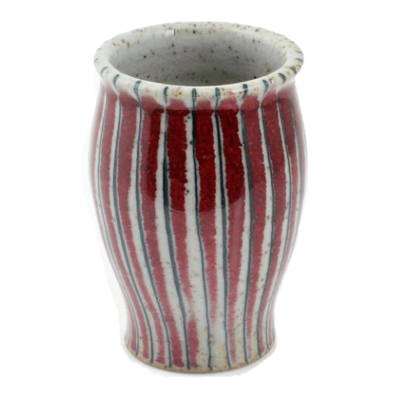 Goldsmith, Robert – Red and Blue Pinstripe Mini Vase | Robert Goldsmith | Primavera Gallery