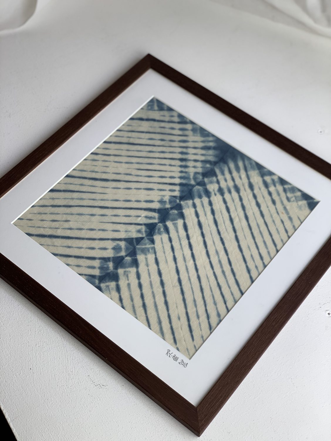 Hall, Rhyannan - Small Framed Original Arashi Shibori