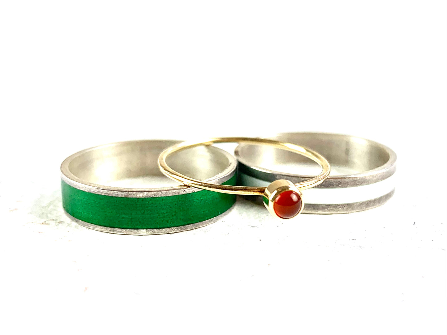 Ramshaw, Wendy - Cornelian Enamel Three Ring Set