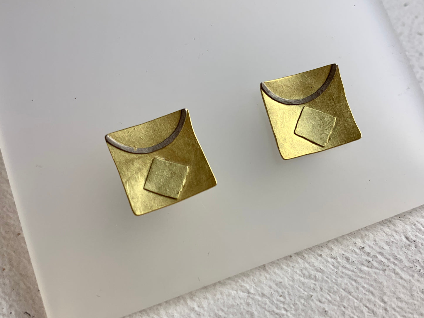 Mannheim, Catherine - Square Gold Stud Earrings