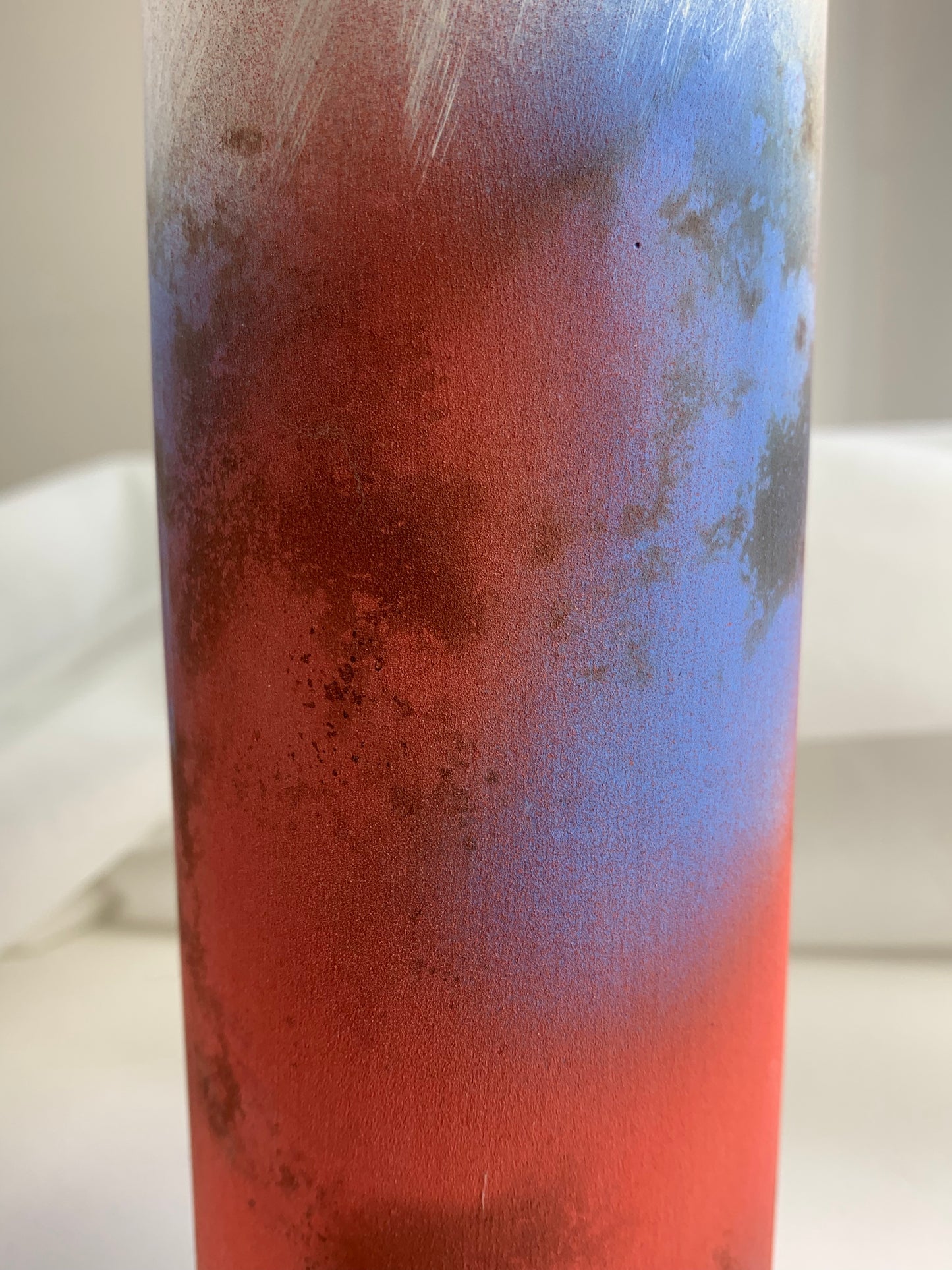 Wolfe Murray, Tessa – Blue/Red Large Cylinder Vase
