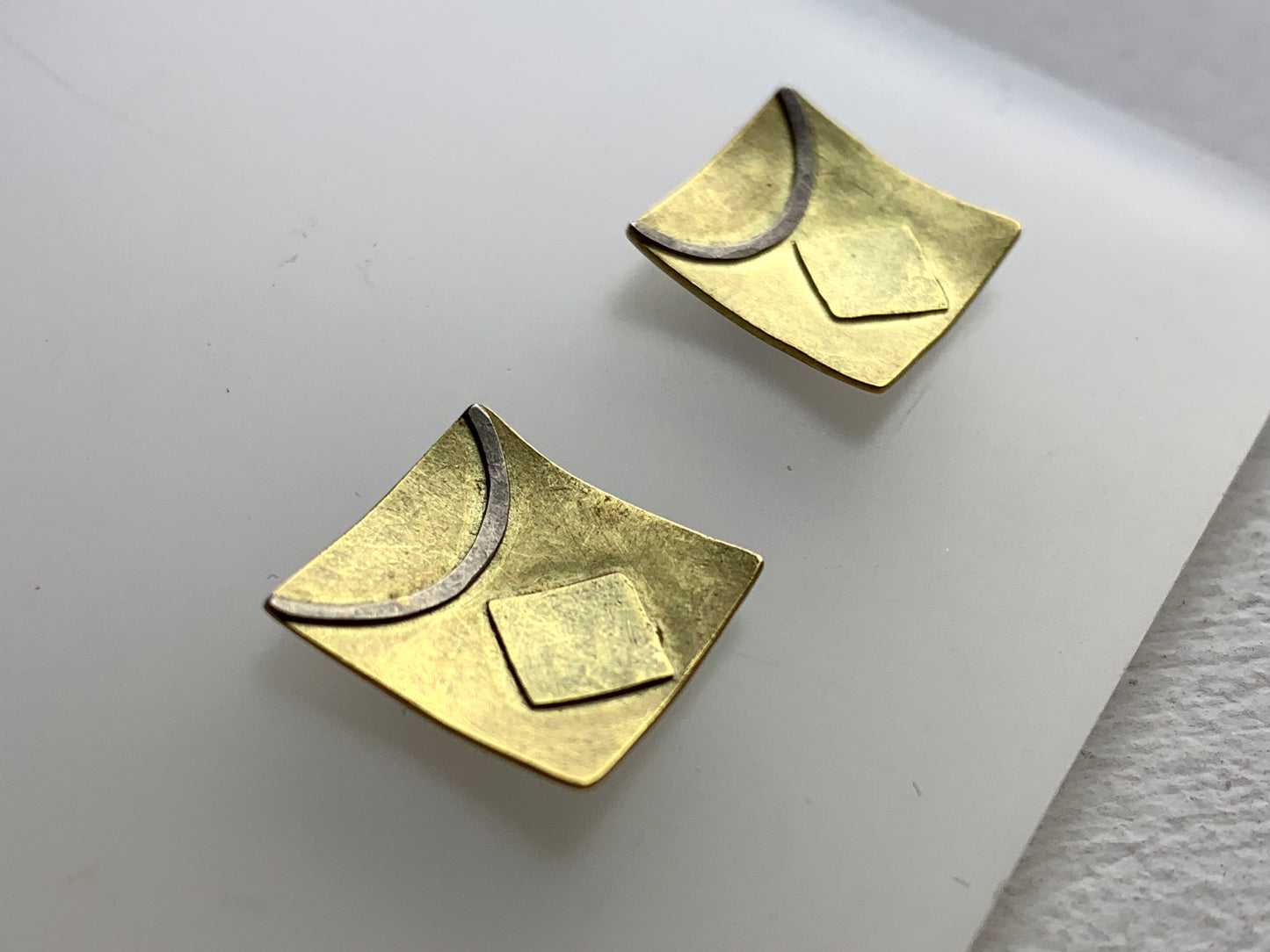 Mannheim, Catherine - Square Gold Stud Earrings