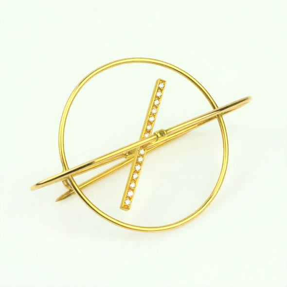 Ruberg, Kamilla – Gold Kinetic Brooch | Kamilla Ruberg | Primavera Gallery