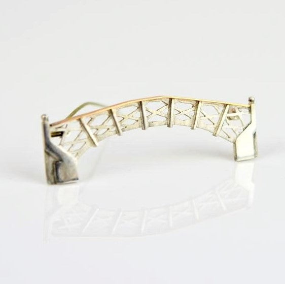 Ambery-Smith, Vicki – Silver and Gold Brooch, Mathematical Bridge | Vicki Ambery-Smith | Primavera Gallery