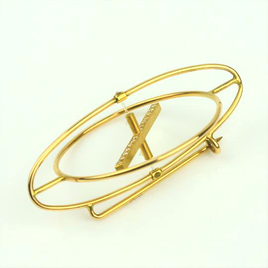 Ruberg, Kamilla – Gold Kinetic Brooch | Kamilla Ruberg | Primavera Gallery
