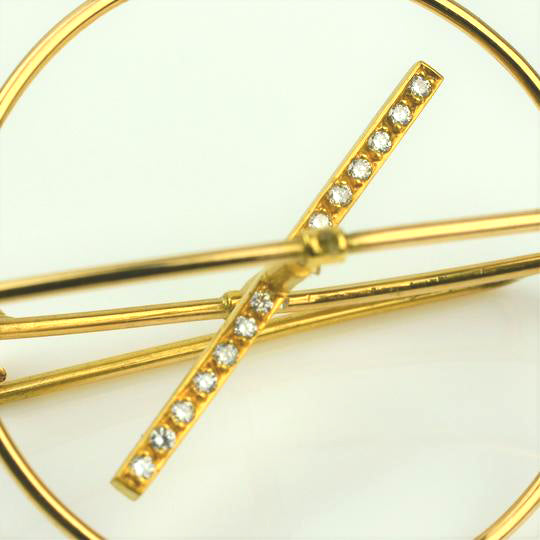 Ruberg, Kamilla – Gold Kinetic Brooch | Kamilla Ruberg | Primavera Gallery