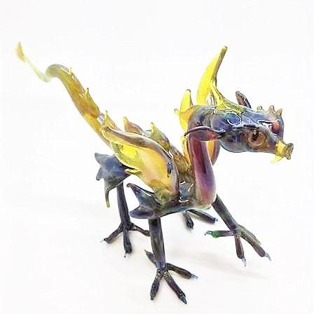 Welch, Elizabeth – Pyrex Large Blue Dragon | Elizabeth Welch | Primavera Gallery