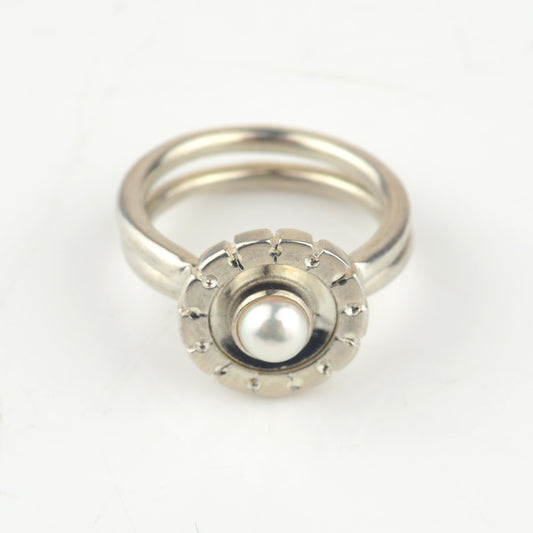 Okumura, Nobuko – Silver Ring with Freshwater Pearl | Nobuko Okumura | Primavera Gallery