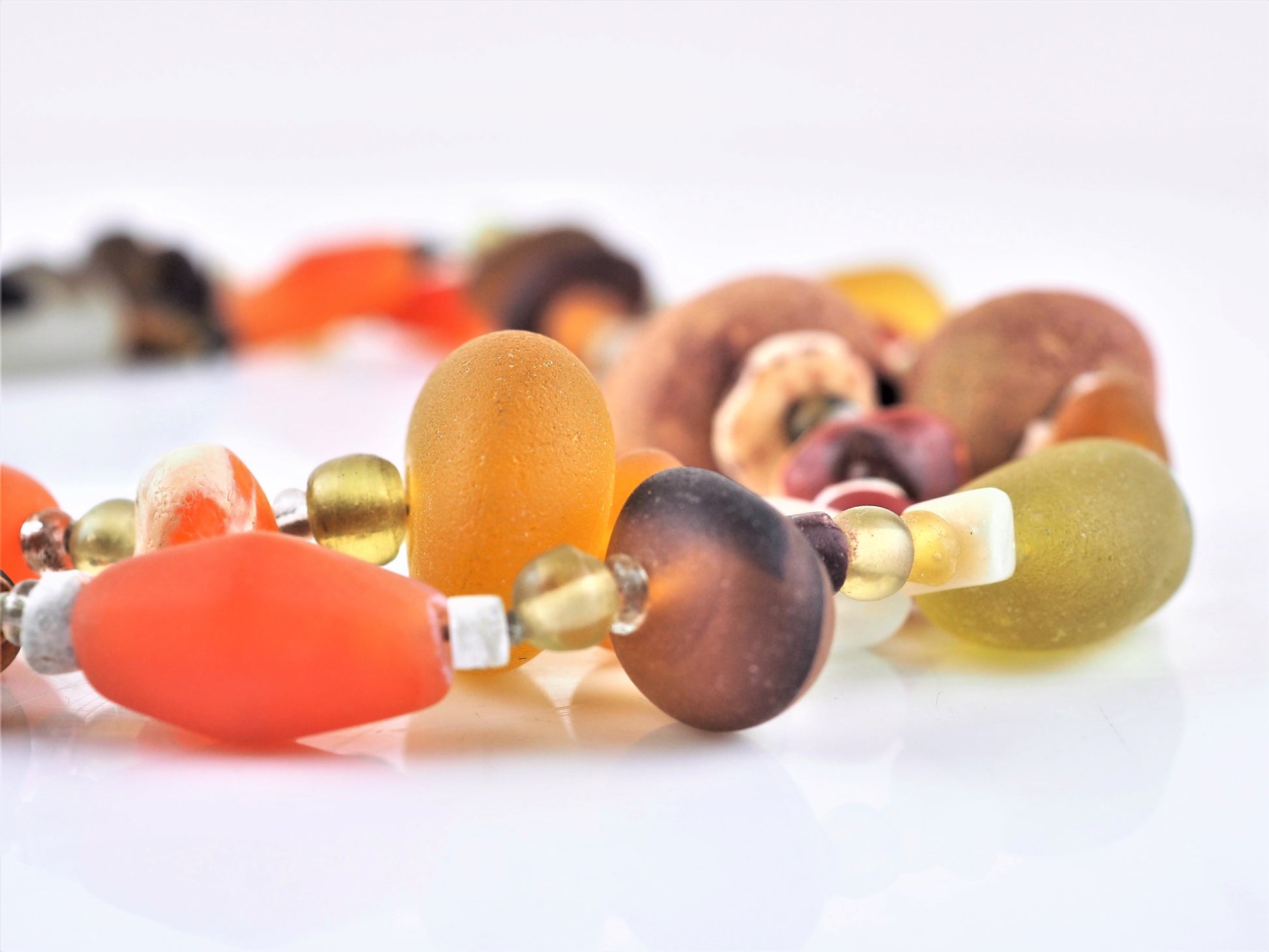 Cowen, Gina – Orange Sea Glass Necklace | Gina Cowen | Primavera Gallery