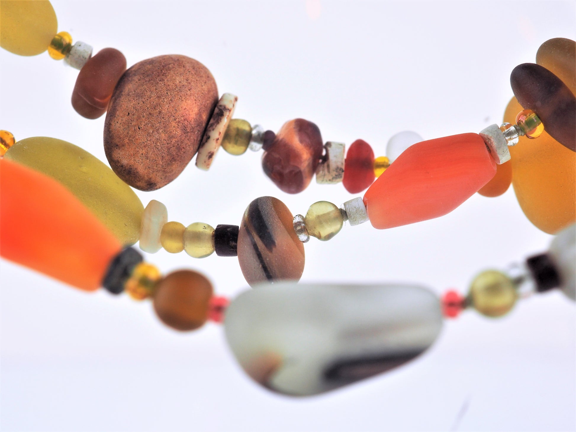 Cowen, Gina – Orange Sea Glass Necklace | Gina Cowen | Primavera Gallery