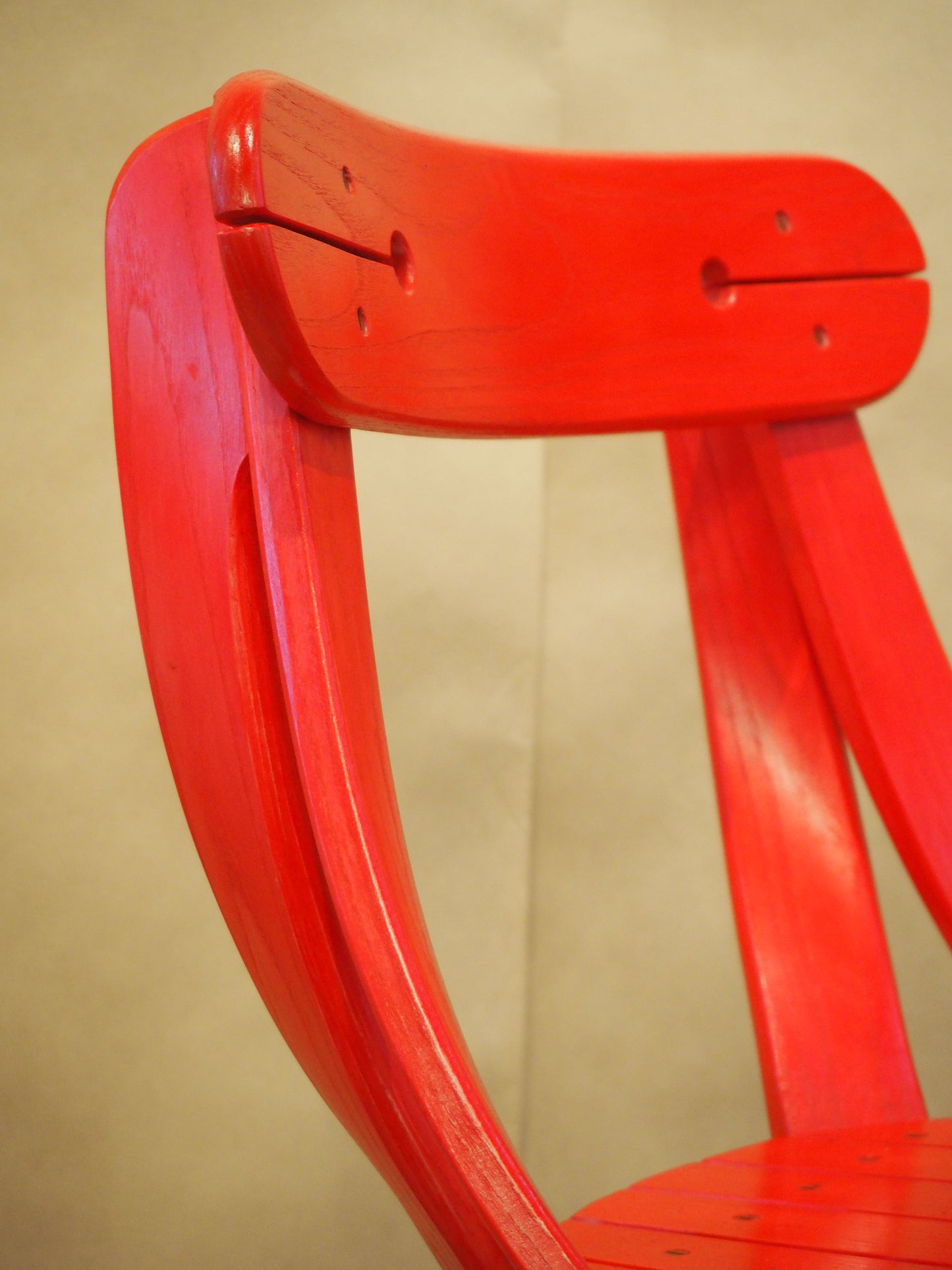 Hussey, Dan – Red Wooden Chair