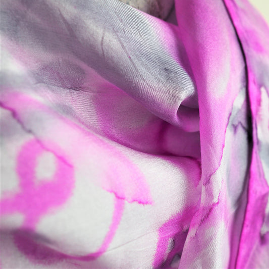 DeRome, Maureen (Mo) – Purple Painted Silk Scarf | Maureen (Mo) DeRome | Primavera Gallery