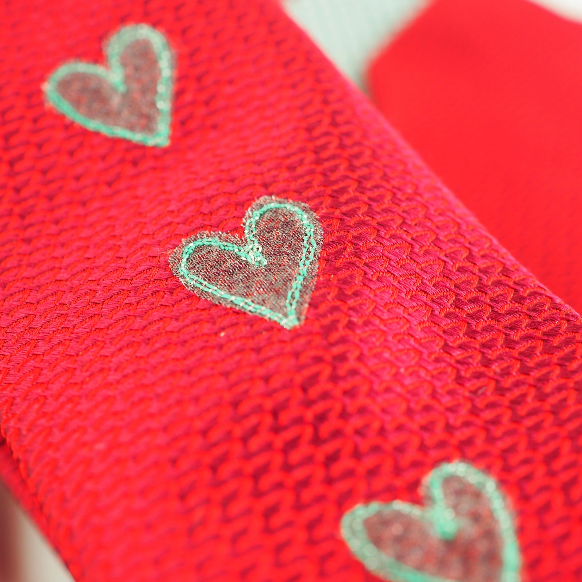 Beresford, Sarah – Reptile Red Tie With Hearts | Sarah Beresford | Primavera Gallery