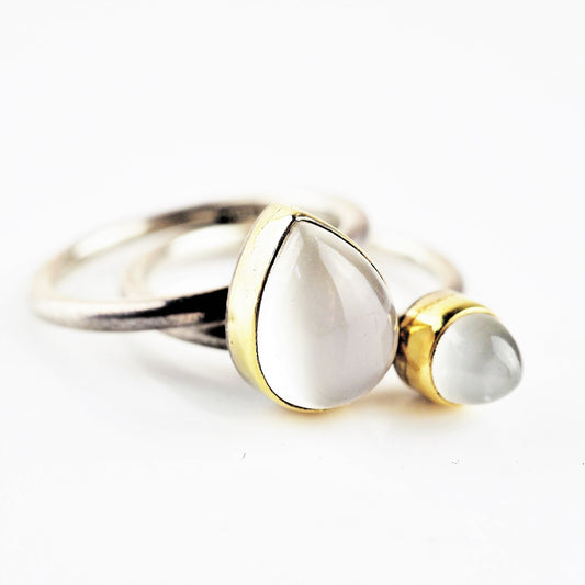 Ramshaw, Wendy – Moonstone and Enamel Three Ring Set | Wendy Ramshaw | Primavera Gallery