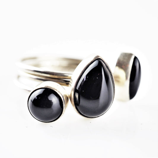 Ramshaw, Wendy – Onyx Six Ring Set | Wendy Ramshaw | Primavera Gallery