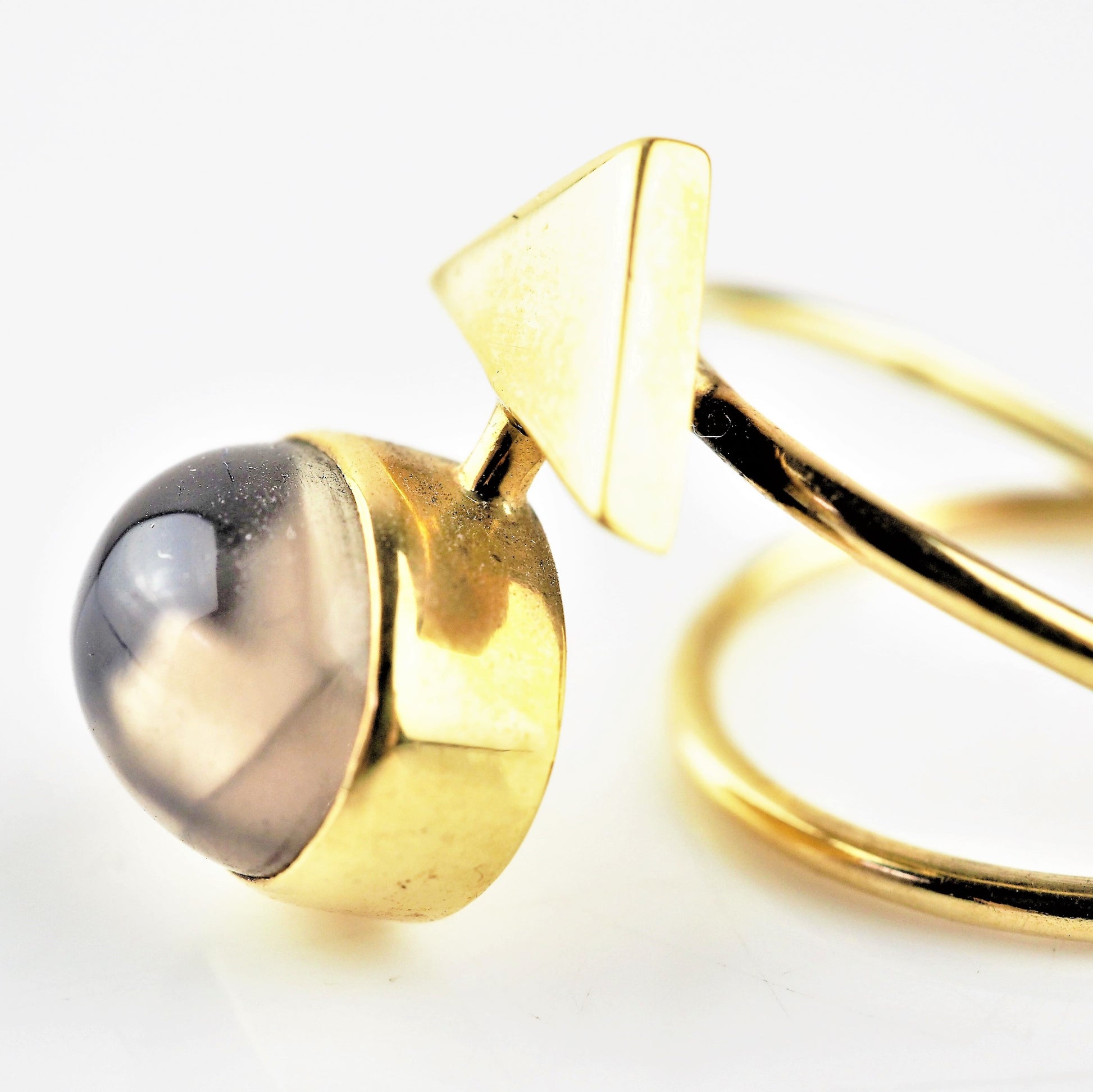 Ramshaw, Wendy – Smokey Quartz 18ct Gold Three Ring Set | Wendy Ramshaw | Primavera Gallery