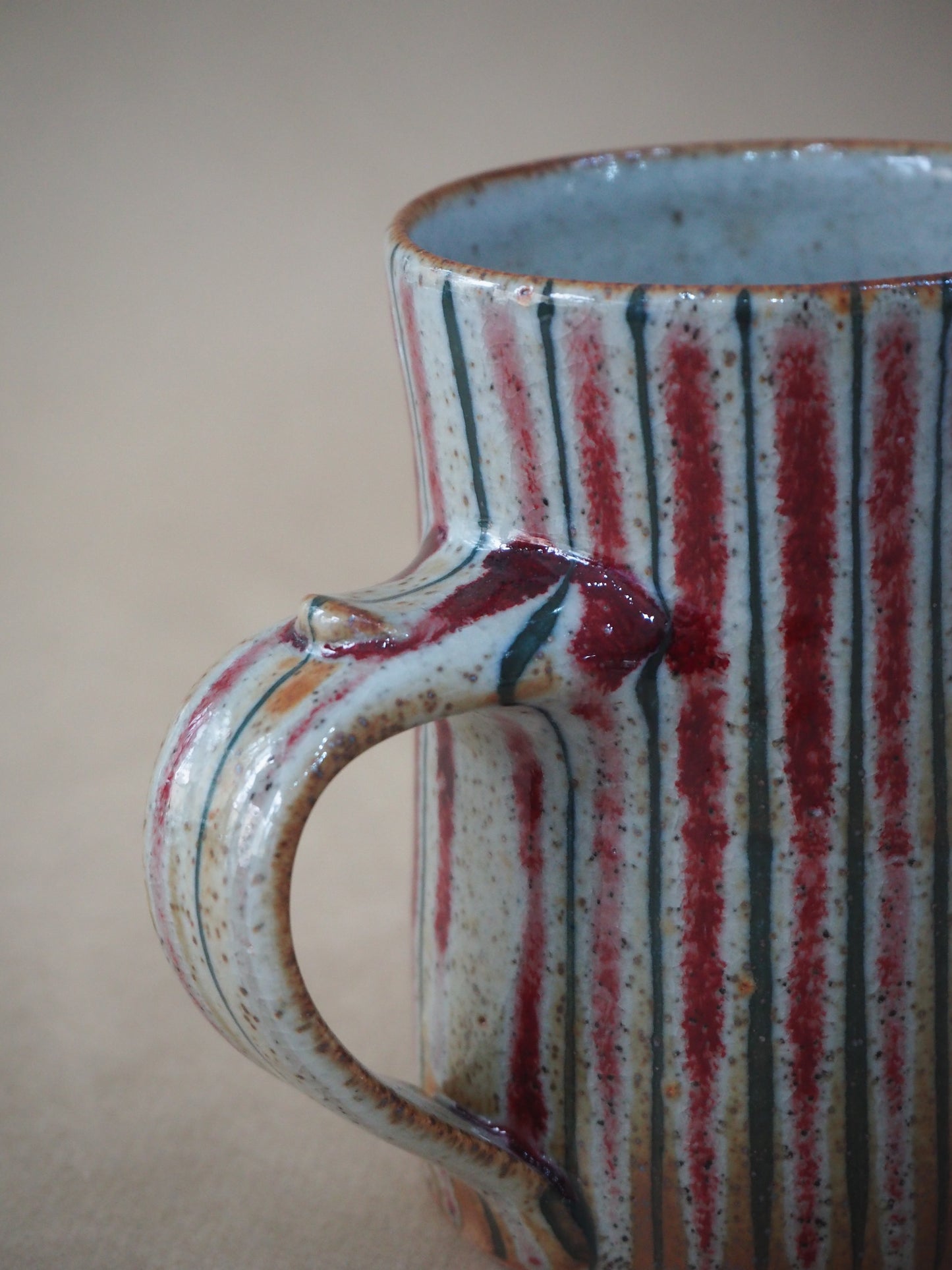 Goldsmith, Robert – Large Red & Blue Pinstripe Mug